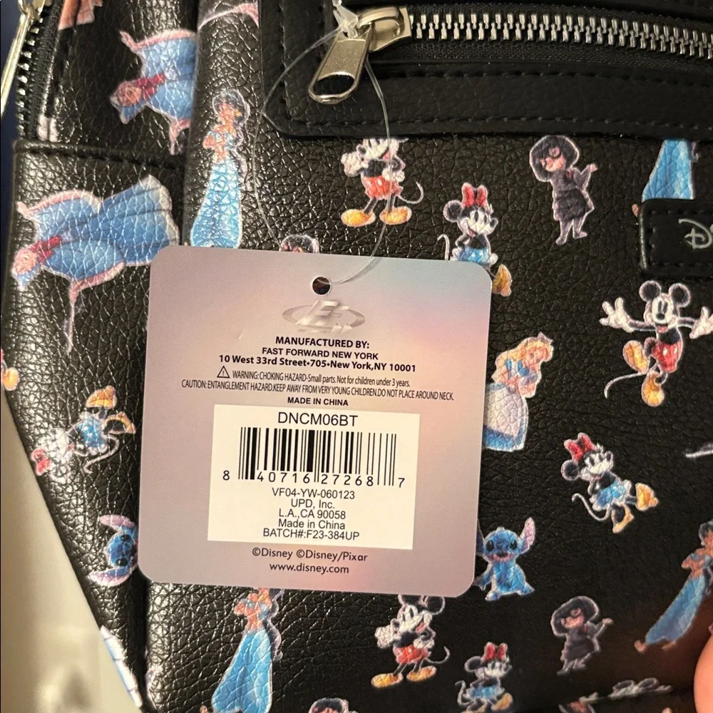 Disney 100 Mini Backpack Featuring Mickey & Minnie Mouse, Stitch NWT - Picture 2 of 5